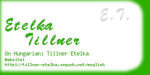 etelka tillner business card